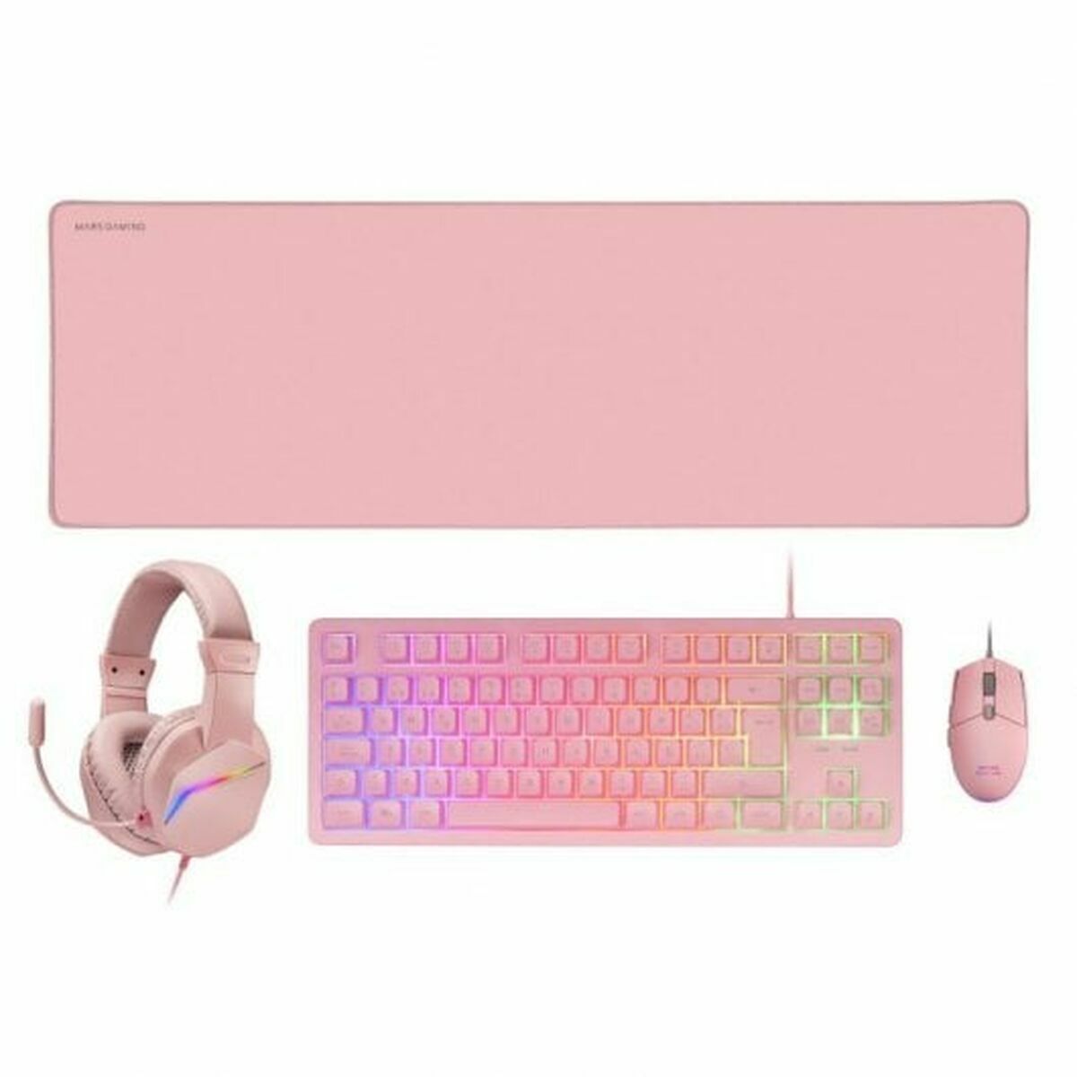 Gaming-pack Mars Gaming MCPRGB3PES Qwerty Spanska