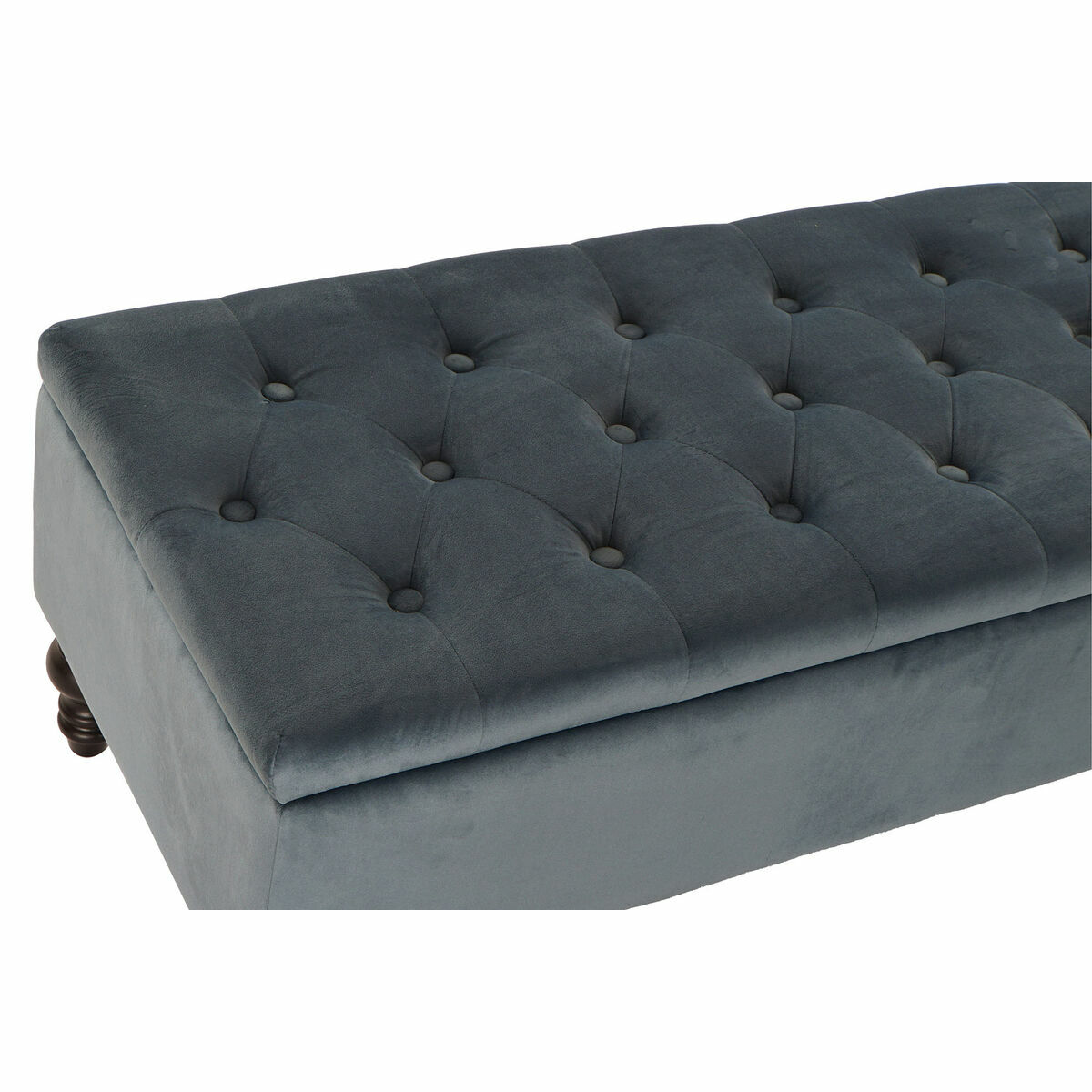Sittpall DKD Home Decor 115 x 44 x 43 cm Blå Trä - 2