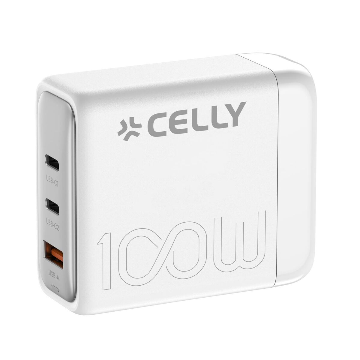 Väggladdare Celly PS3GAN100WWH Vit 100 W - 2