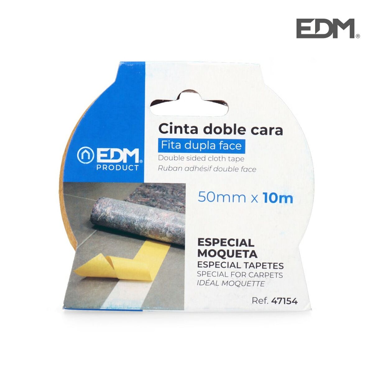 Självhäftande band EDM 47154 10 m x 50 mm 50 mm x 10 m Vit - 2