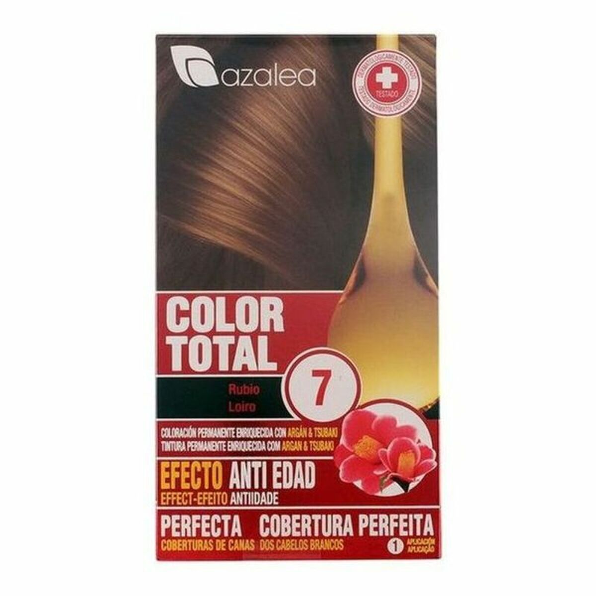 Permanent Anti-Ageing färg Azalea Color Total Platinablont Nº 7-Rubio (1 antal)