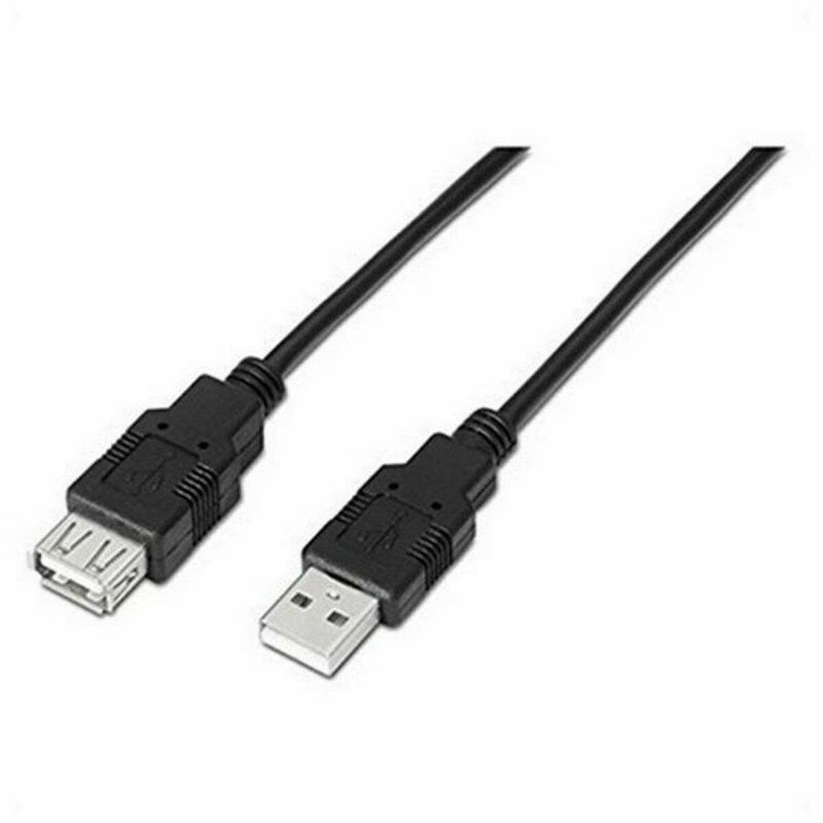Förlängningssladd TooQ FS20200M-B 1,8 m USB Svart 1,8 m