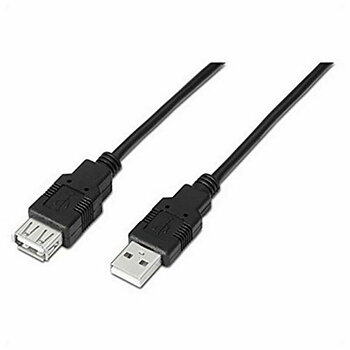 Förlängningssladd TooQ FS20200M-B 1,8 m USB Svart 1,8 m