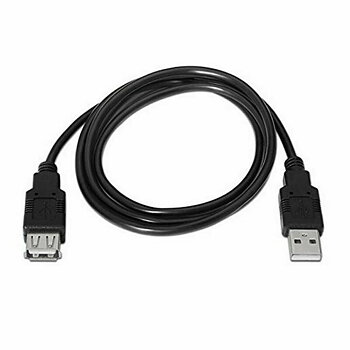 Förlängningssladd TooQ FS20200M-B 1,8 m USB Svart 1,8 m