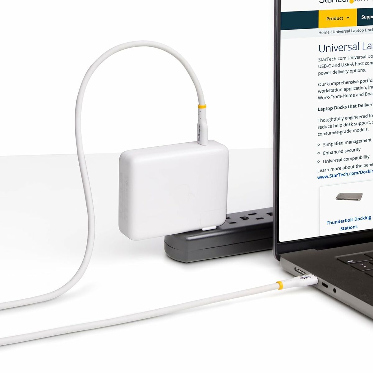 USB-kabel Startech USB2EPR1MW Vit 1 m - 3