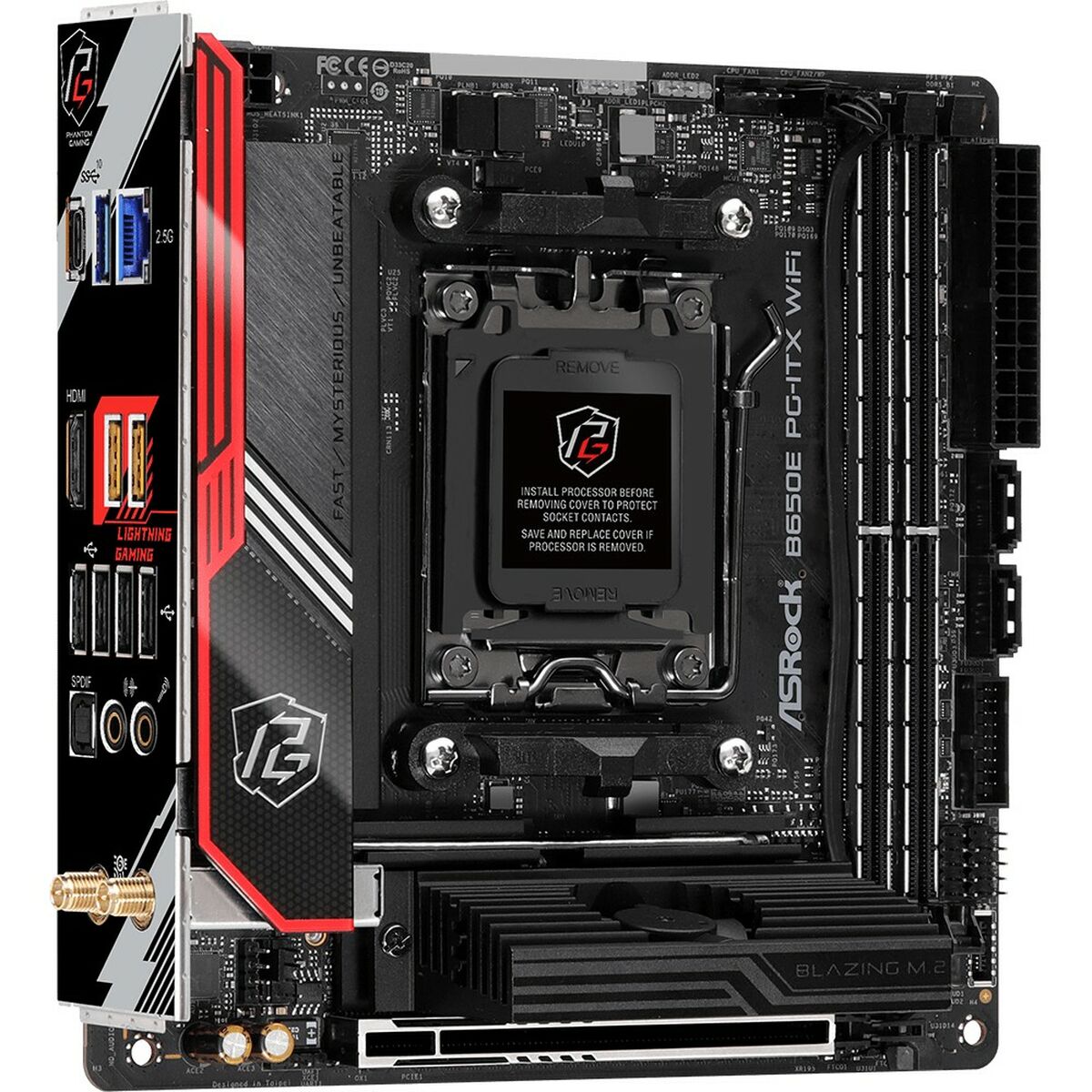 Moderkort ASRock B650E PG-ITX WIFI Intel Wi-Fi 6 AMD B650 AMD AM5 - 7