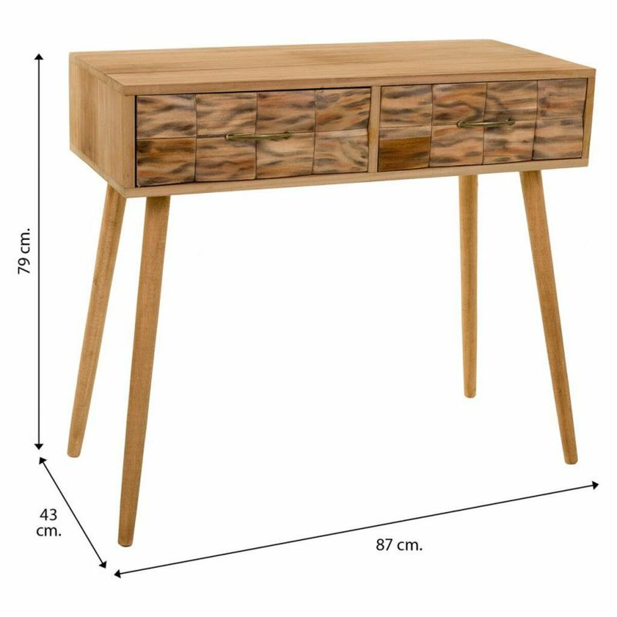 Hallmöbel med lådor Alexandra House Living Naturell 43 x 79 x 87 cm - 7