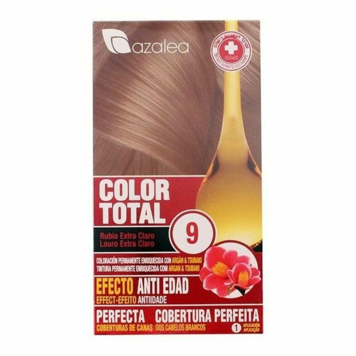 Permanent Anti-Ageing färg Azalea Color Total Extra ljusblont Platinablont Nº 9-Rubio Extra Claro (1 antal)