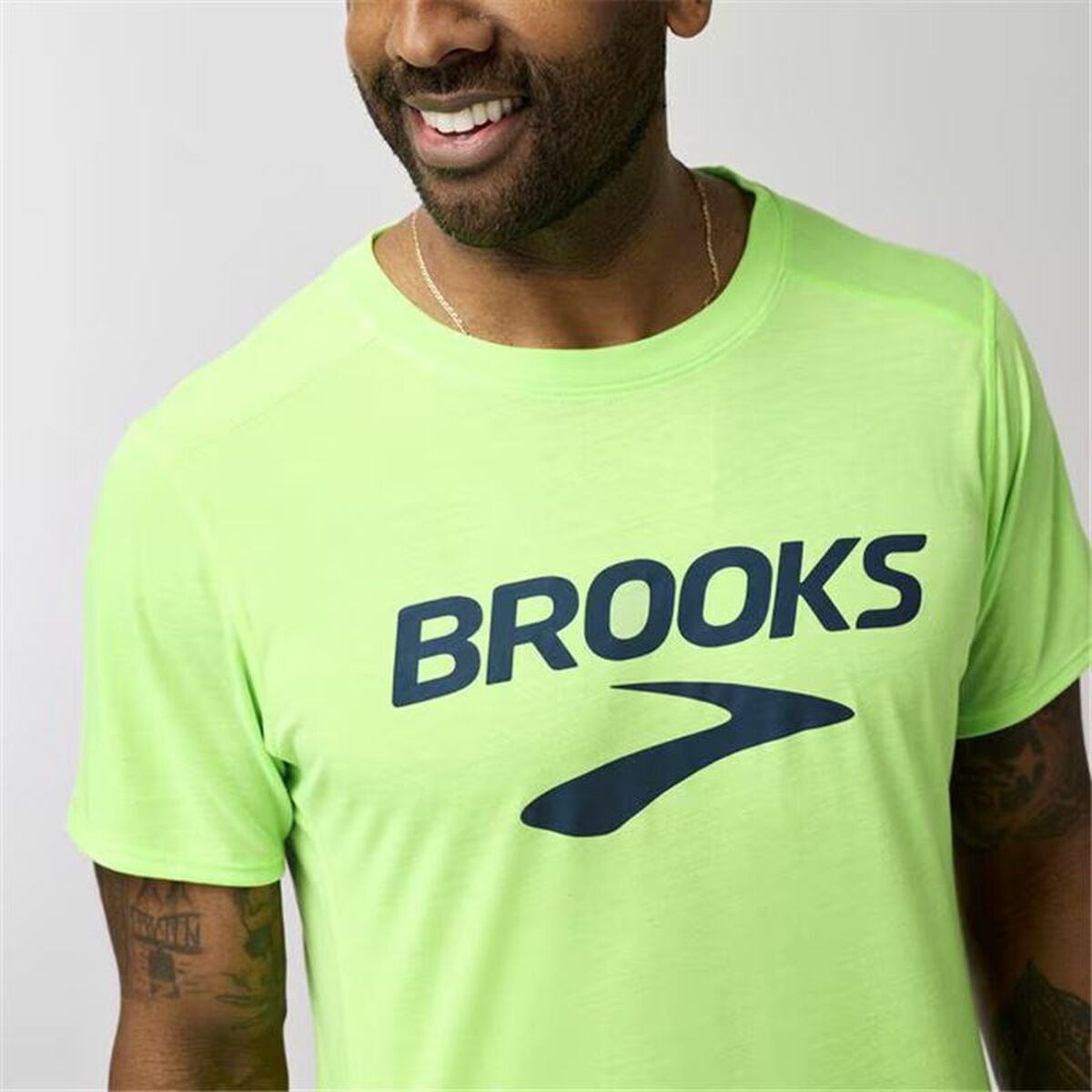 T-shirt med kortärm Herr Brooks Distance Sleeve 3.0 Grön - 3