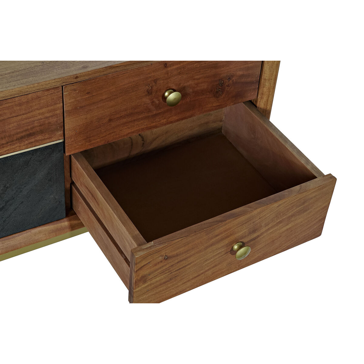 TV-möbler DKD Home Decor Brun Svart Akaciaträ (130 x 42 x 49 cm) - 9