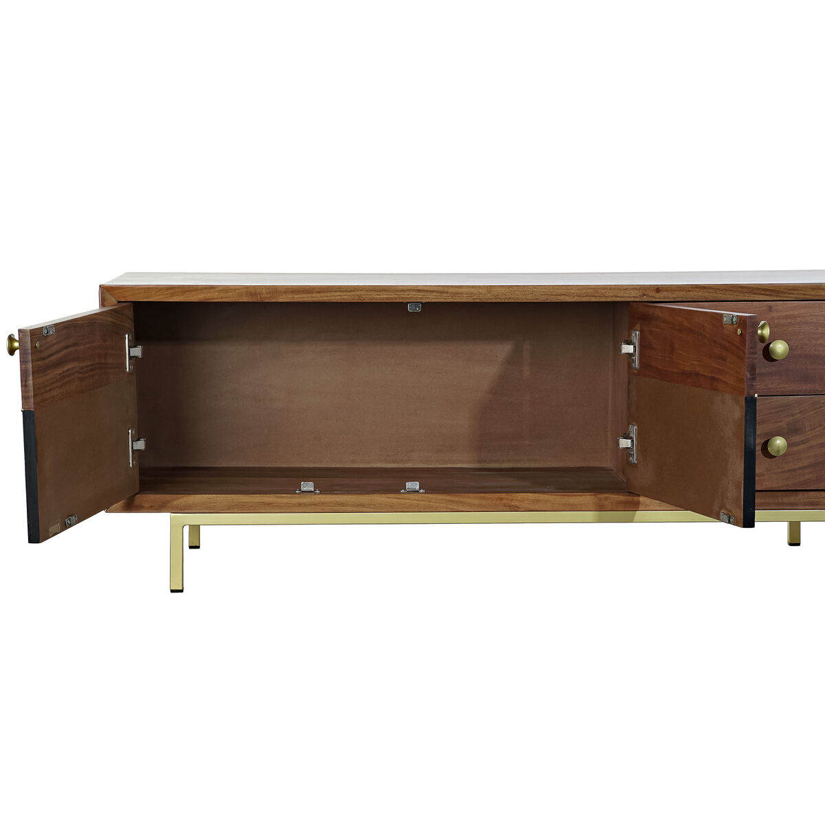 TV-möbler DKD Home Decor Brun Svart Akaciaträ (130 x 42 x 49 cm) - 8