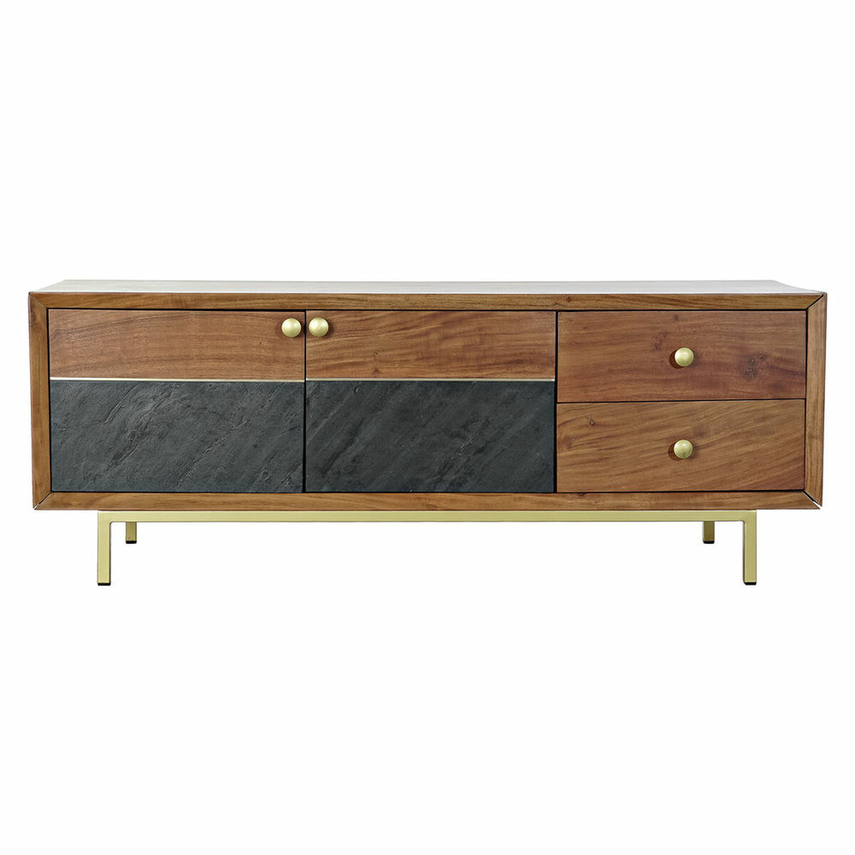 TV-möbler DKD Home Decor Brun Svart Akaciaträ (130 x 42 x 49 cm) - 5