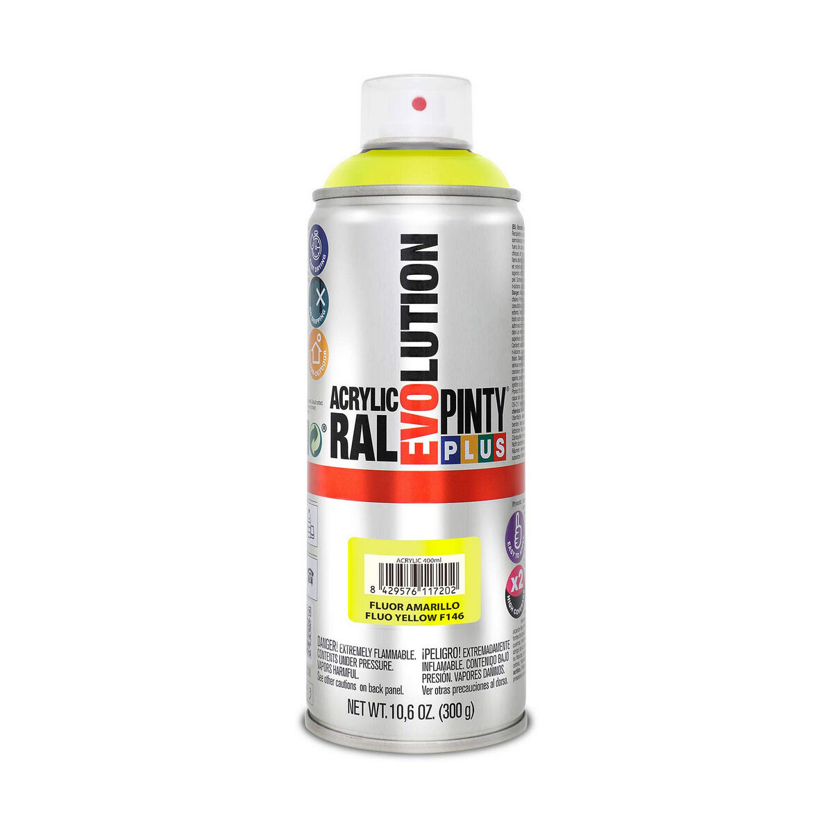 Sprejfärg Pintyplus Evolution F146 400 ml Fluorescerande Gul - 3