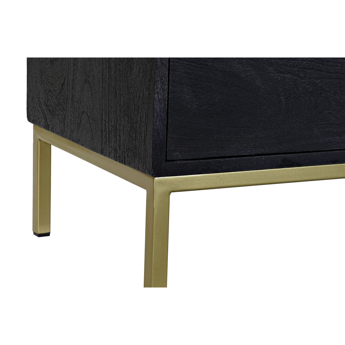 TV-möbler DKD Home Decor Svart Metall Gyllene Mangoträ (147 x 40 x 51 cm) - 13