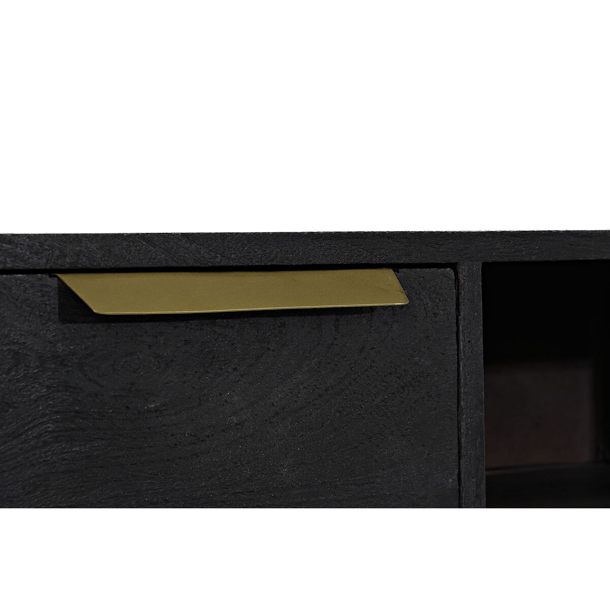 TV-möbler DKD Home Decor Svart Metall Gyllene Mangoträ (147 x 40 x 51 cm) - 10