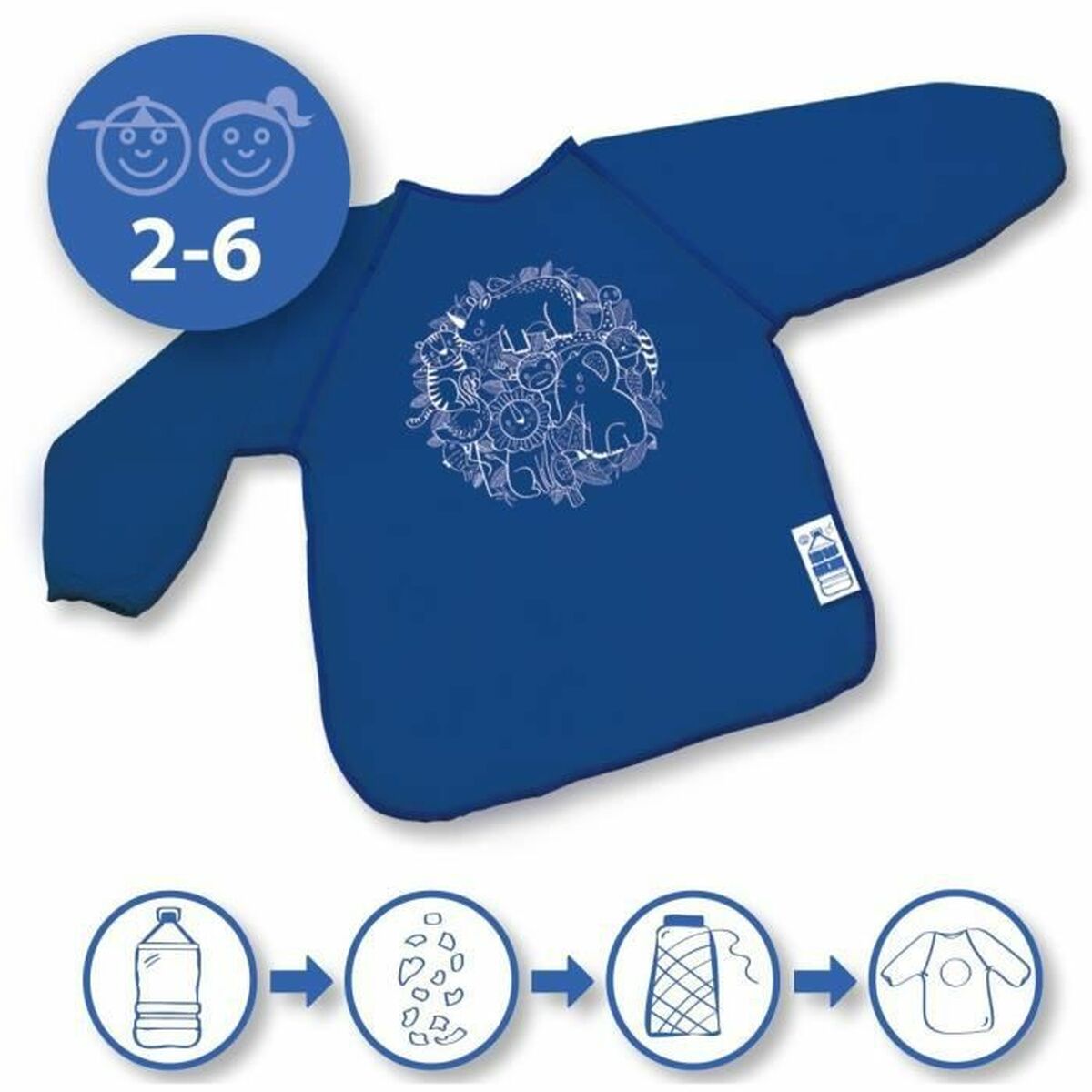 Färgläggningsbart förkläde SES Creative Eco Apron - 100% Recycled Anpassad - 2
