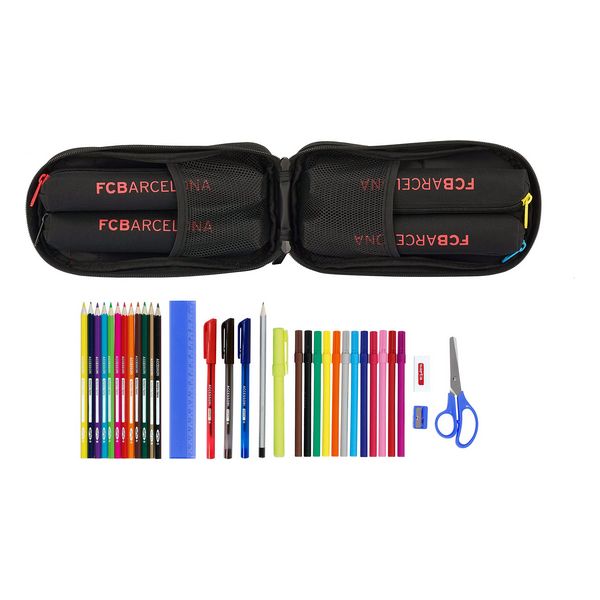 Pennfodral Ryggsäck F.C. Barcelona Svart 12 x 23 x 5 cm (33 Delar) - 2