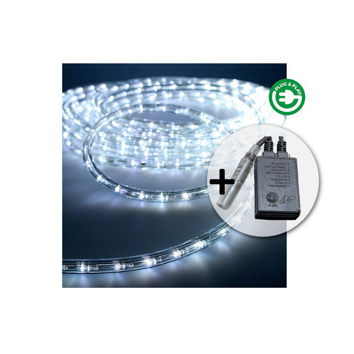 Slang LED EDM 71491 Flexiled Transparent Kallvit 12 m - 2