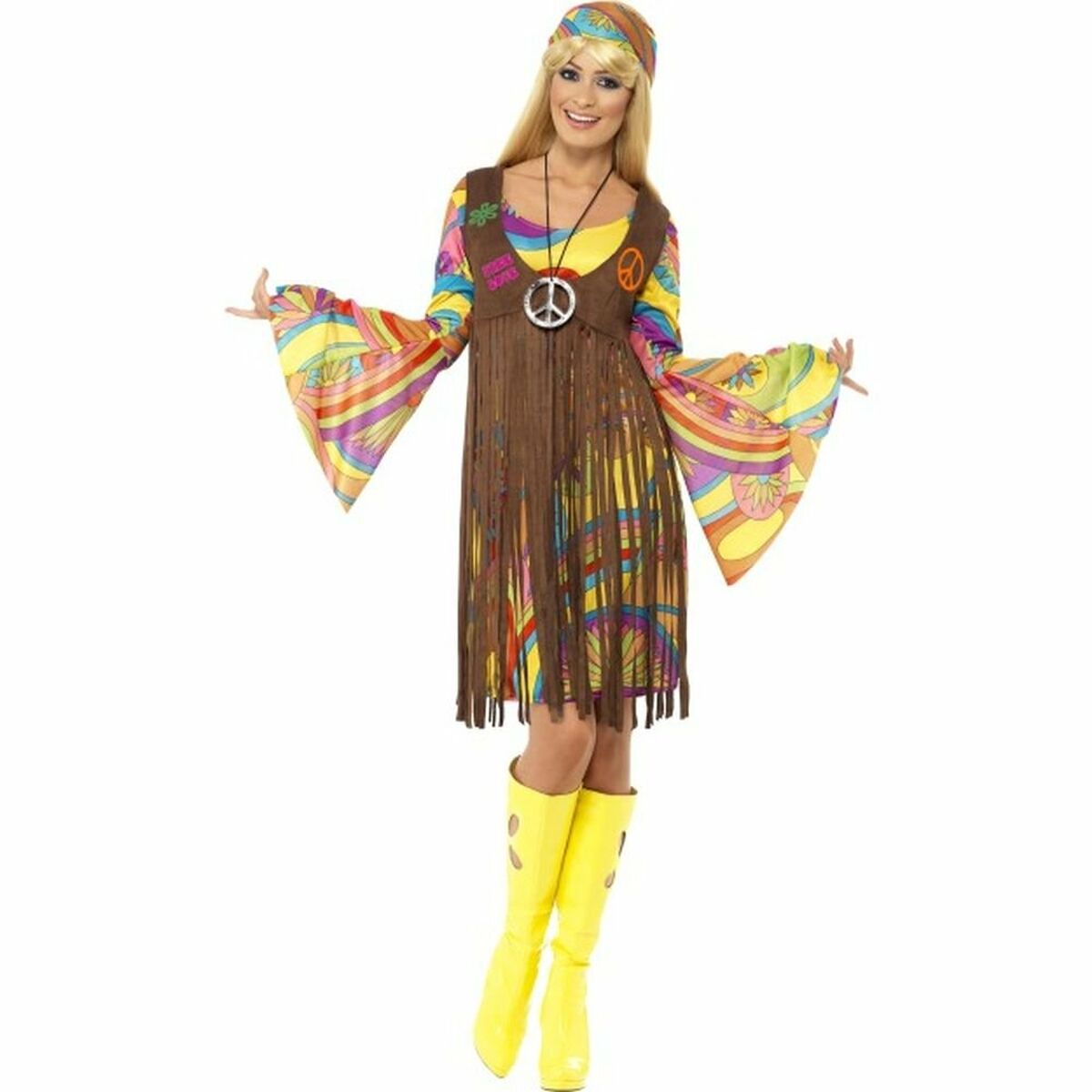 Maskeraddräkt vuxna Hippie Brun (Renoverade A) - 2