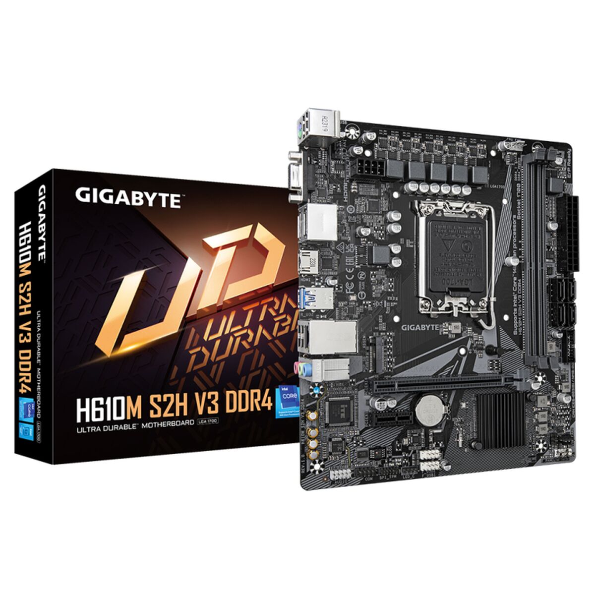 Moderkort Gigabyte H610M S2H V3 DDR4 G10 LGA 1700 INTEL H610