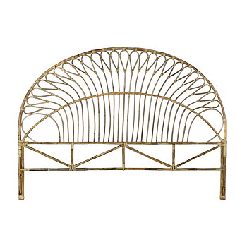 Sänggavel DKD Home Decor Naturell Rattan 177 x 4 x 131 cm