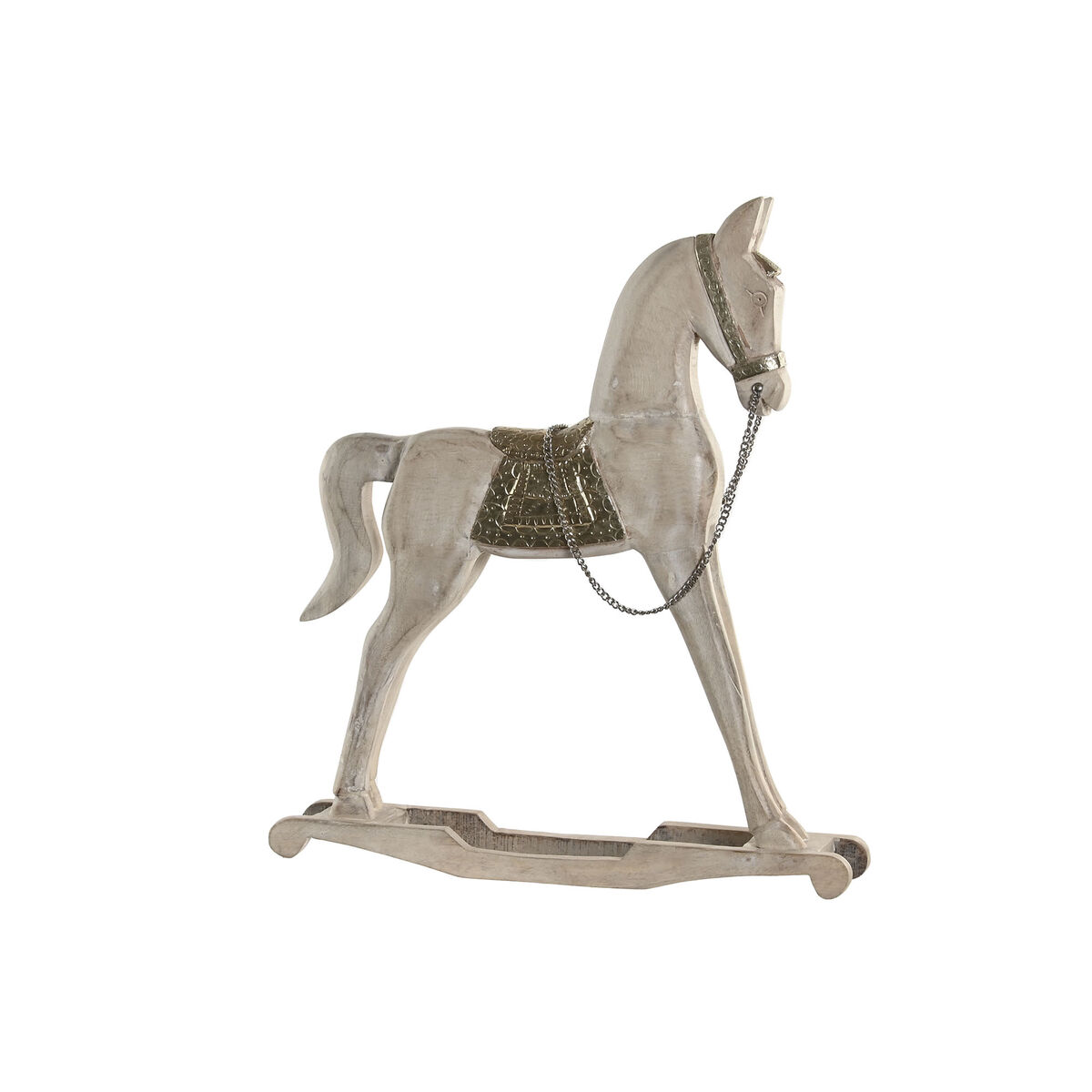 Prydnadsfigur Home ESPRIT Silvrig Naturell Häst 53 X 10 X 60 CM