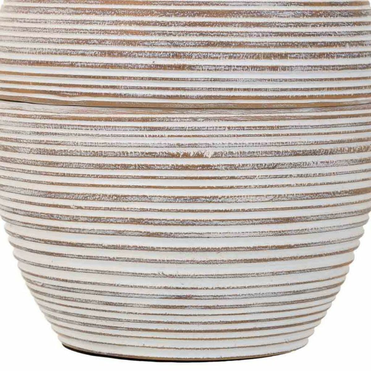 Dekorationslåda Alexandra House Living Vit Polyresin 19 x 23 x 19 cm - 7