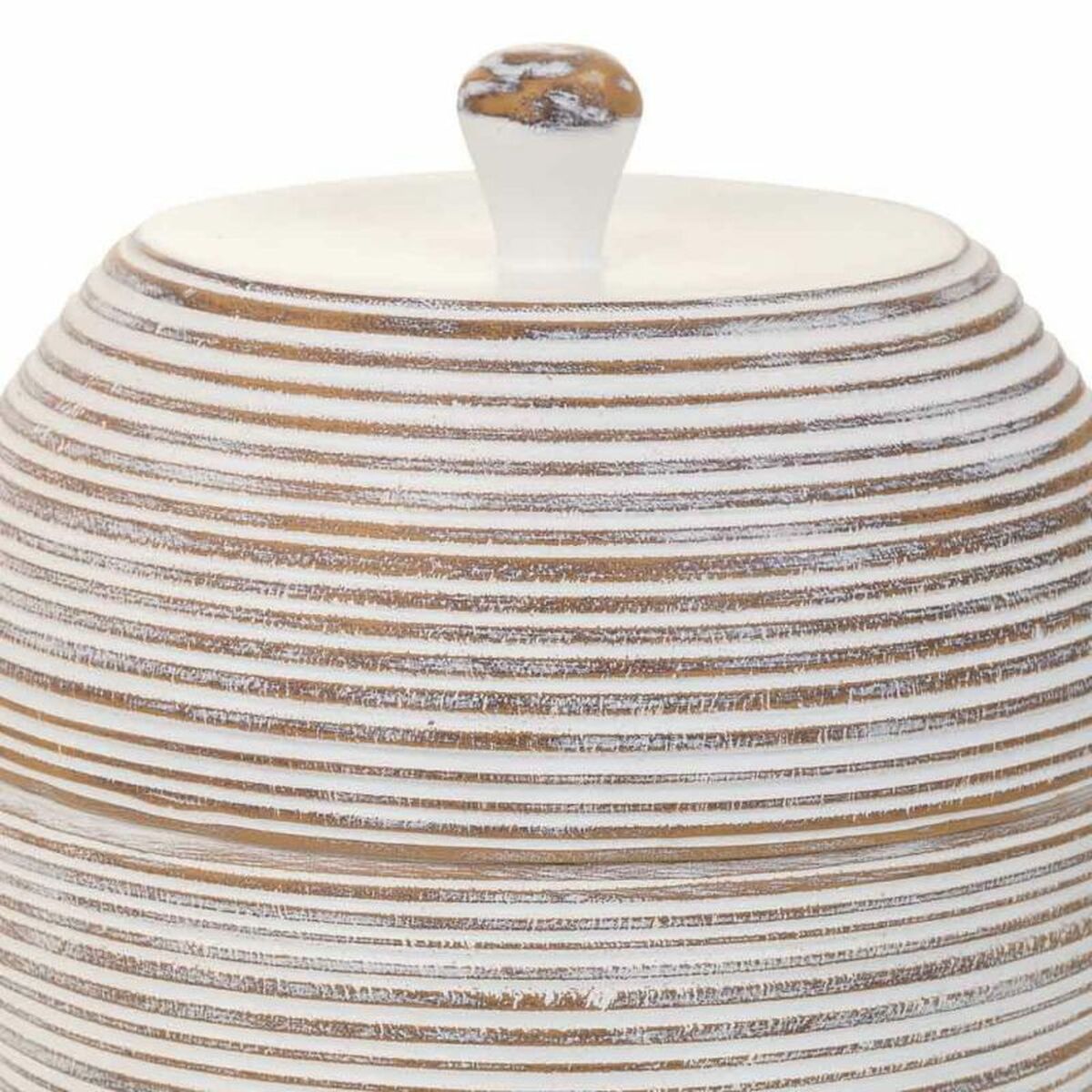 Dekorationslåda Alexandra House Living Vit Polyresin 19 x 23 x 19 cm - 6
