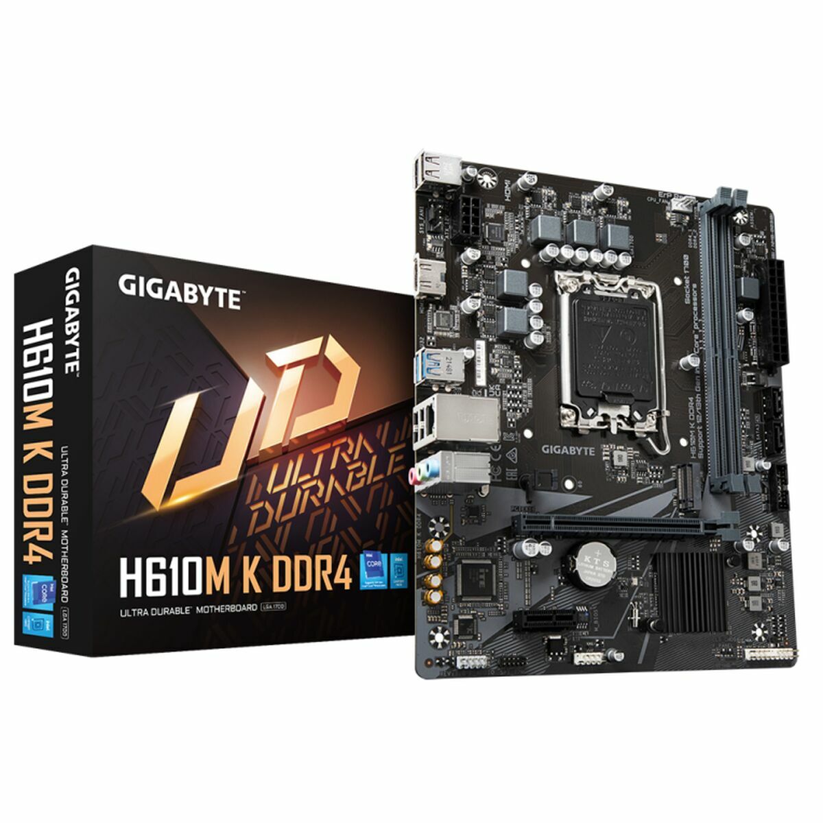 Moderkort Gigabyte H610M K DDR4 1.0 LGA 1700 INTEL H610