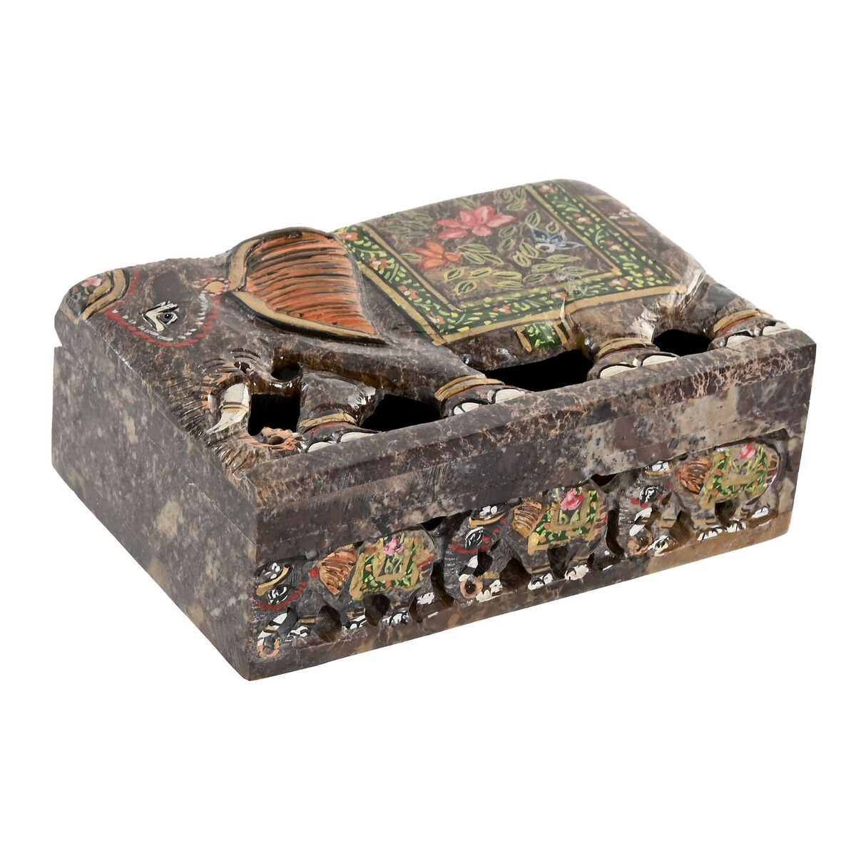 Smyckeskrin Home ESPRIT Brun Multicolour 15 X 10 X 5,5 CM