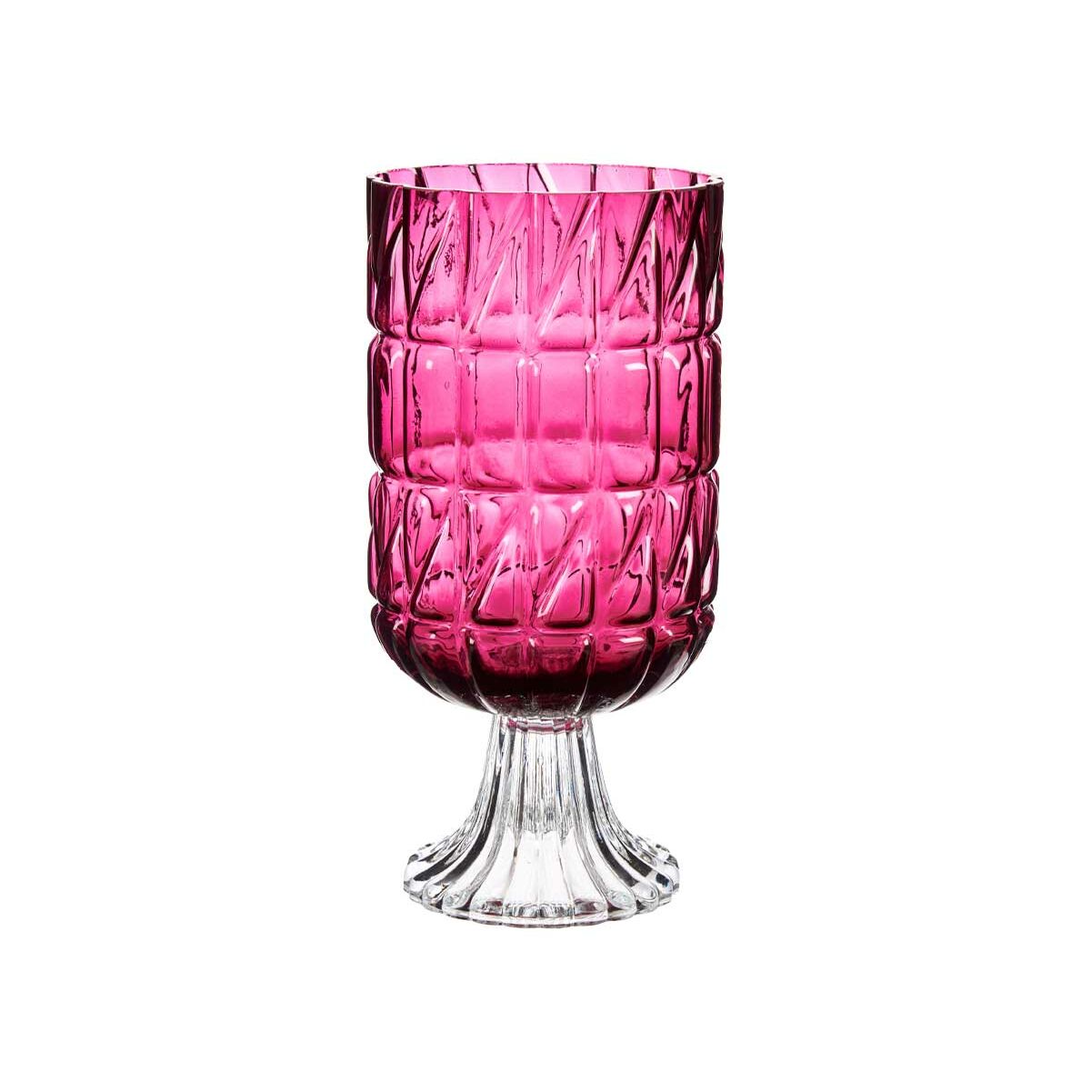 Vas Gift Decor Rosa Mörkrosa Glas Gravyr 13 x 26,5 x 13 cm (6 antal) - 5