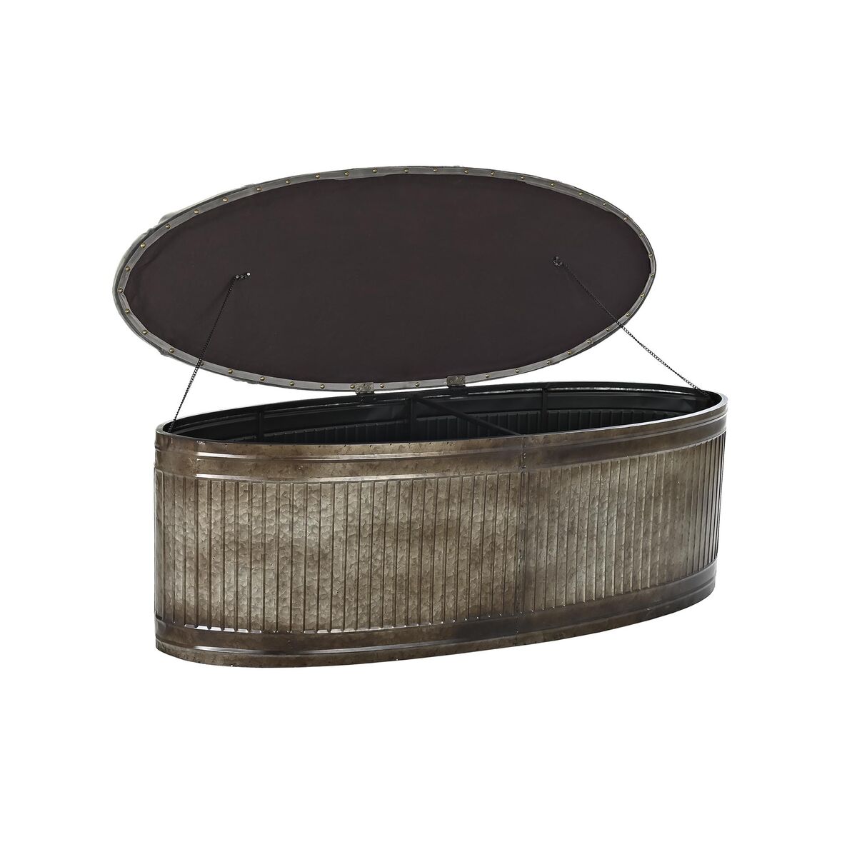 Sittpall DKD Home Decor Grå Metall 117 x 42 x 47 cm - 3
