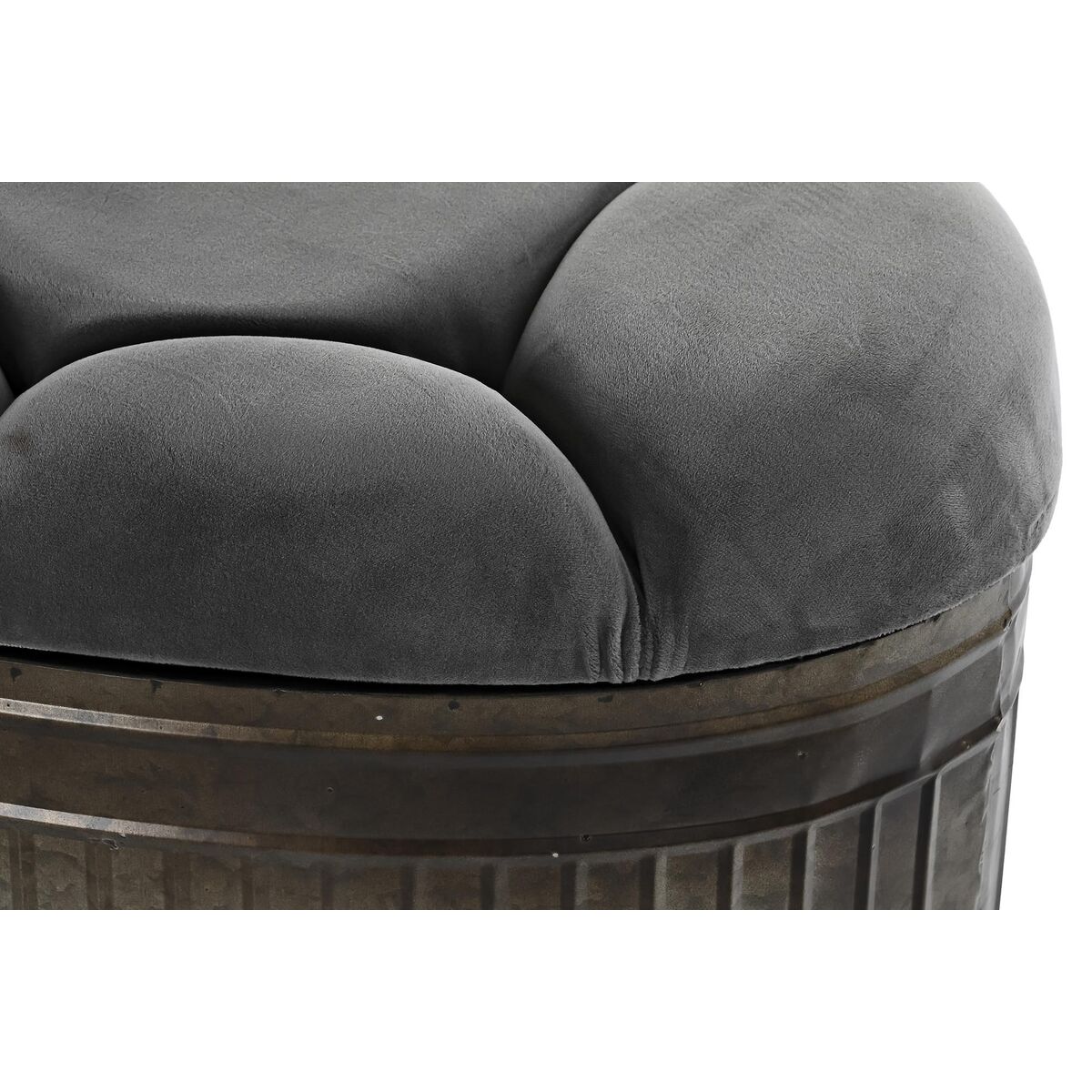 Sittpall DKD Home Decor Grå Metall 117 x 42 x 47 cm - 5