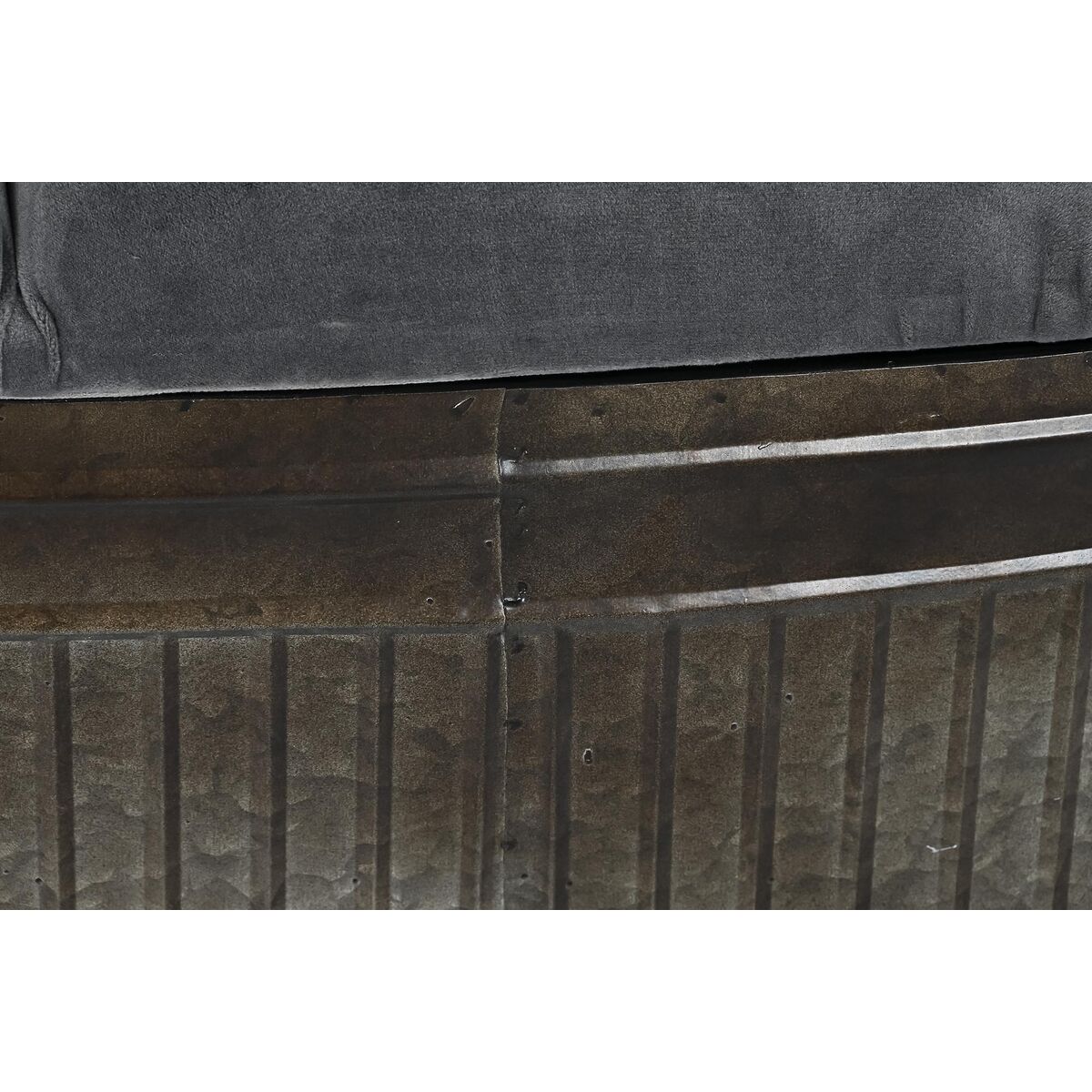 Sittpall DKD Home Decor Grå Metall 117 x 42 x 47 cm - 4