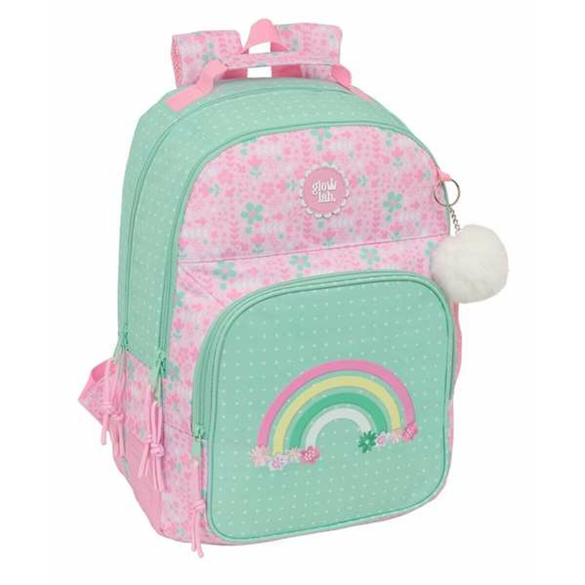 Skolryggsäck Glow Lab Amazing Grön Rosa 32 x 42 x 15 cm