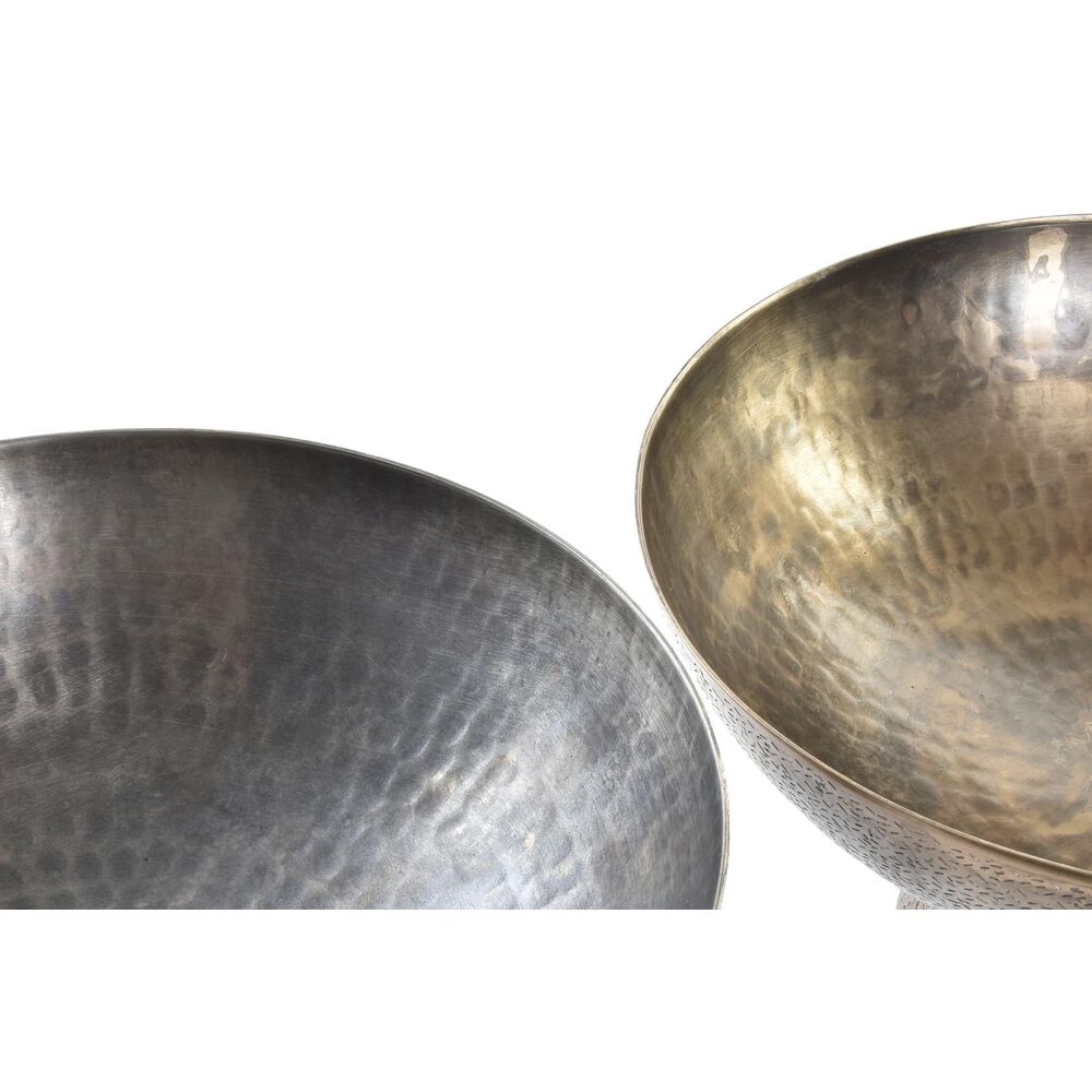 Bordsdekoration DKD Home Decor Gyllene Silvrig Aluminium 30 x 30 x 17 cm (2 antal) - 3