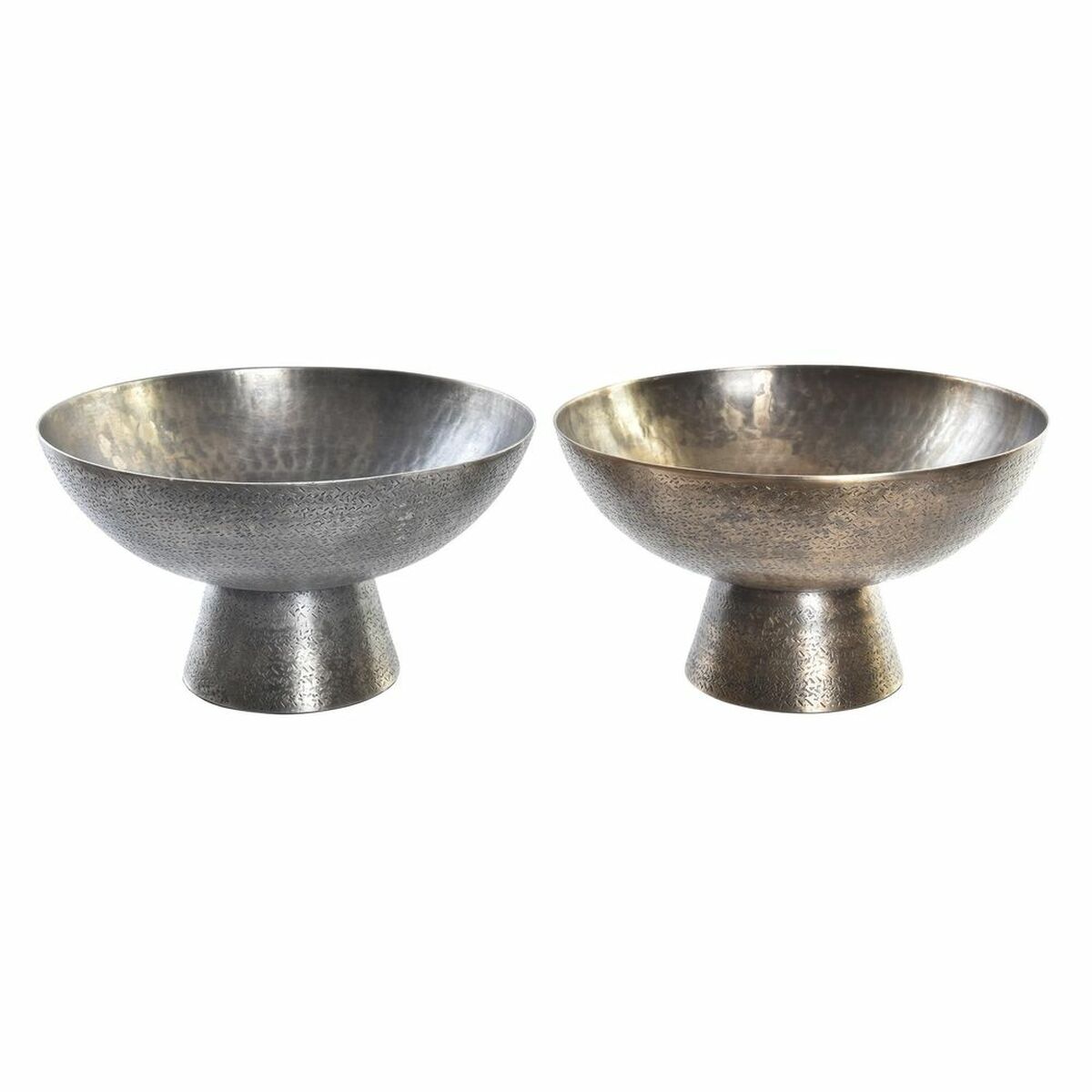 Bordsdekoration DKD Home Decor Gyllene Silvrig Aluminium 30 x 30 x 17 cm (2 antal) - 4