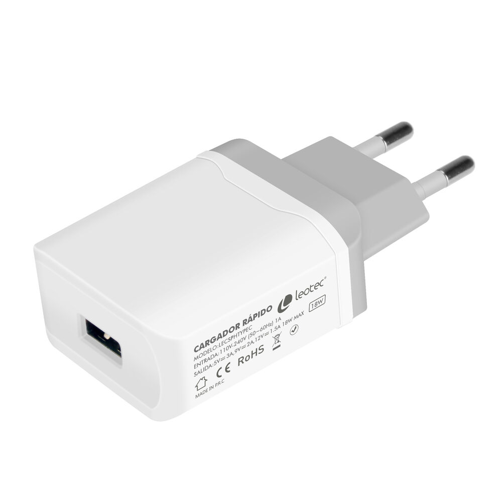 Väggladdare LEOTEC FT0201001 Svart 18W