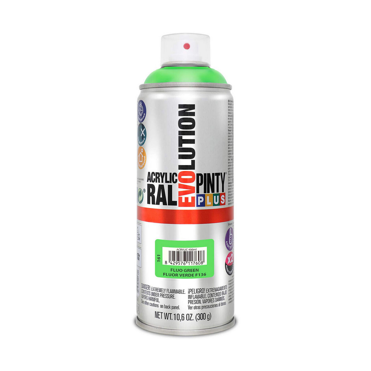 Sprejfärg Pintyplus Evolution F136 400 ml Fluorescerande Grön