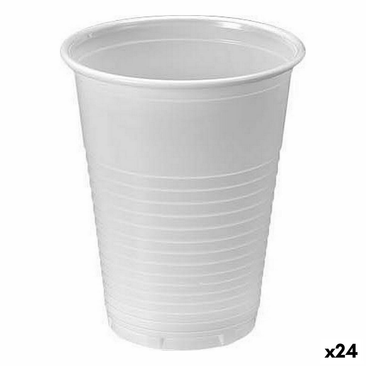 Set med återanvändbara glas Algon Vit 25 Delar 200 ml (24 antal) - 2