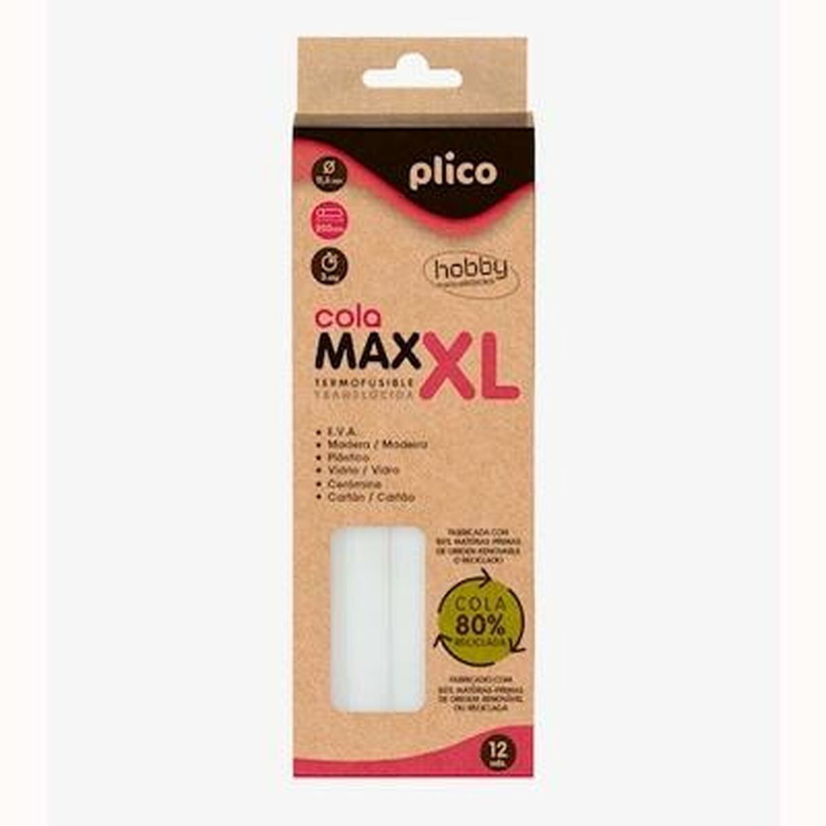 Smältlimstift PLICO Transparent 25 Delar