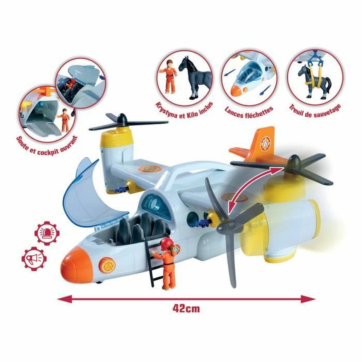 Litet flygplan Simba Kristyna & Kilo 45 x 16 x 22 cm - 10