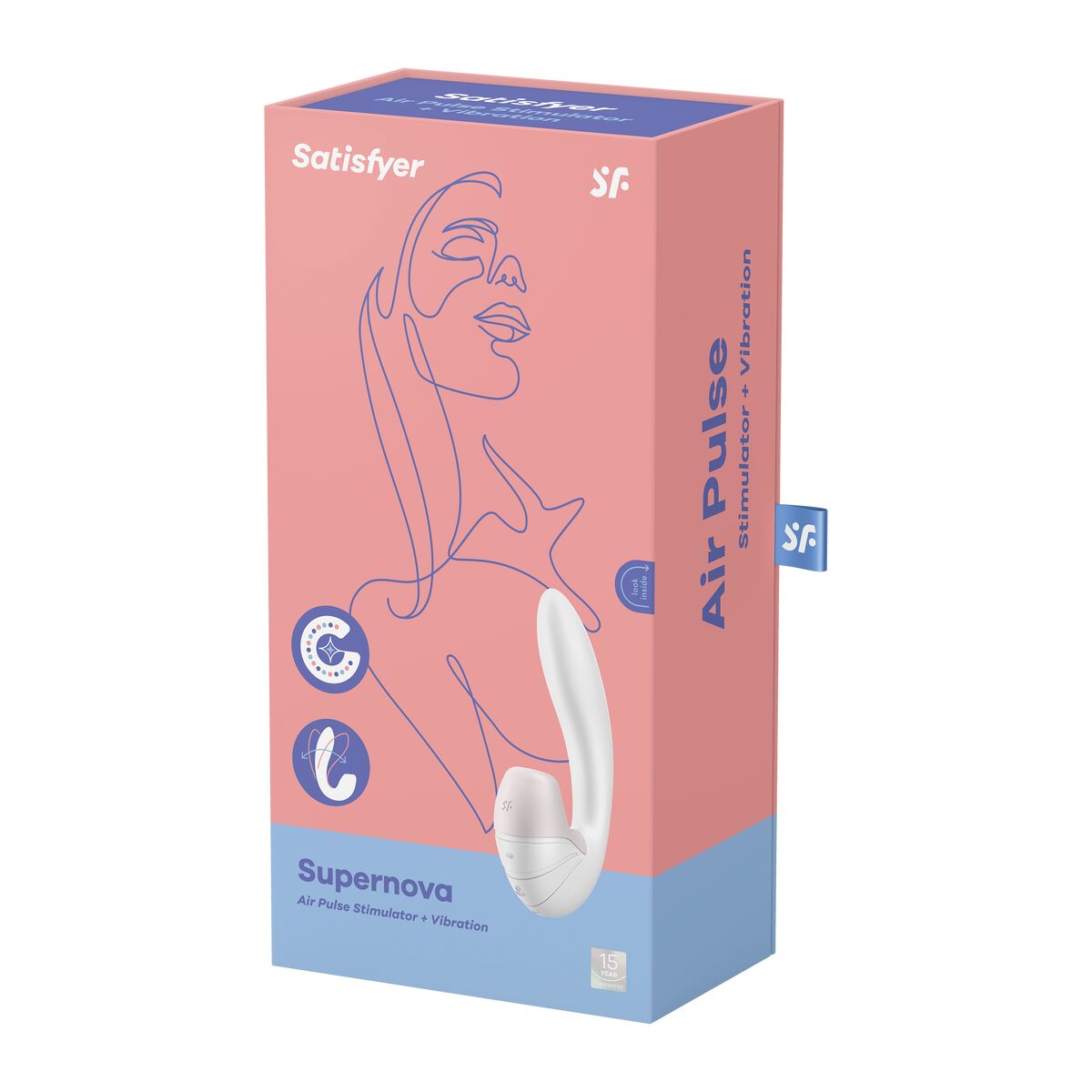 Dubbelvibrator Dual Stimulation Vibe Satisfyer Supernova Vit - 7