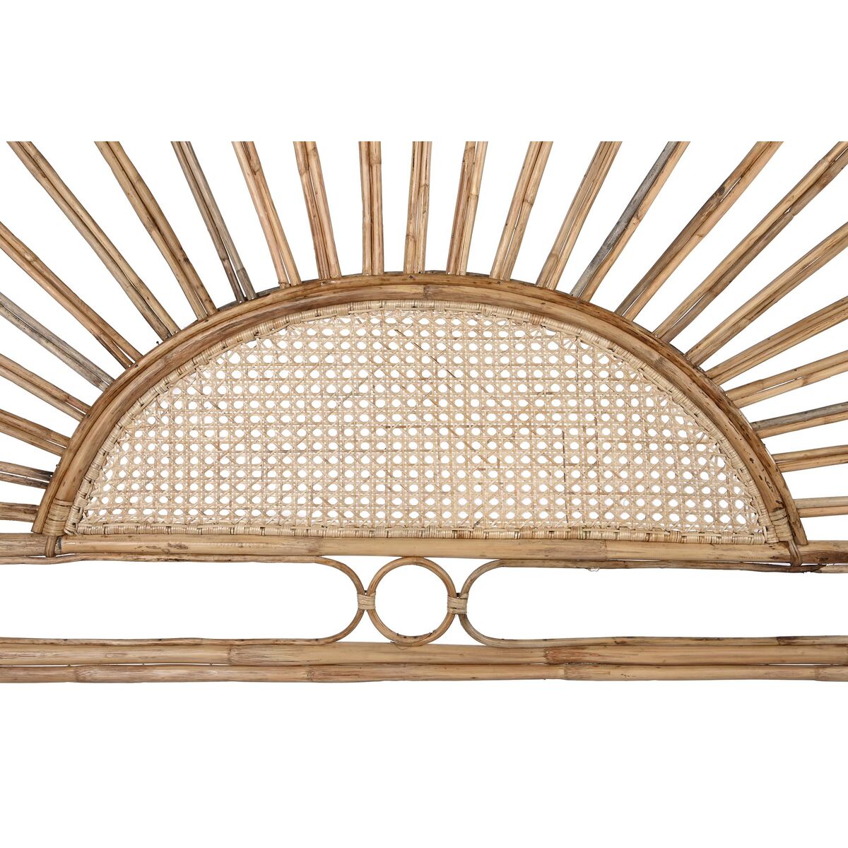 Sänggavel DKD Home Decor Naturell Solros Trä Rattan 178 x 4 x 90 cm 178 x 4 x 127 cm - 2