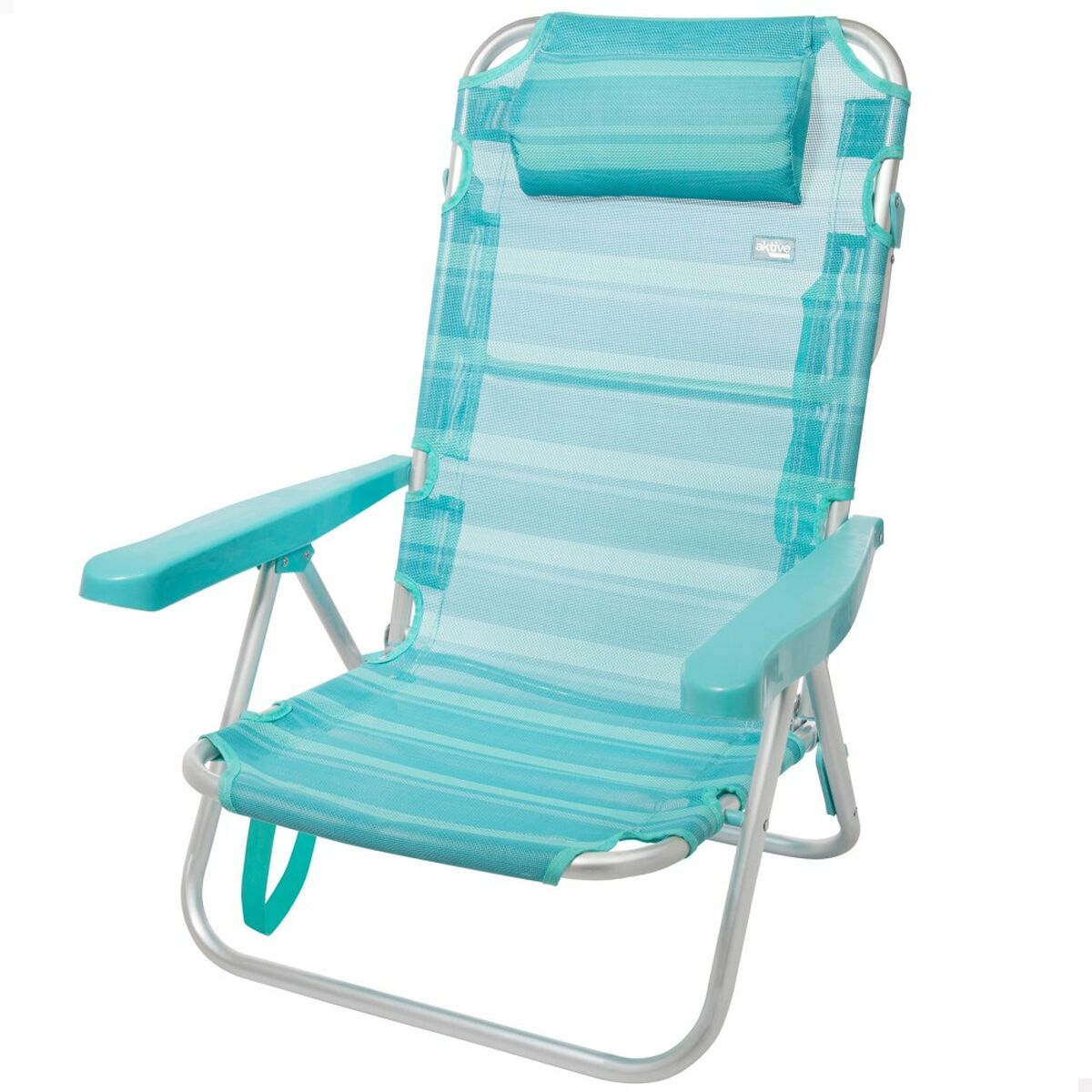 Strandstol Aktive Hopfällbar Turkos 48 x 84 x 46 cm (2 antal) - 7