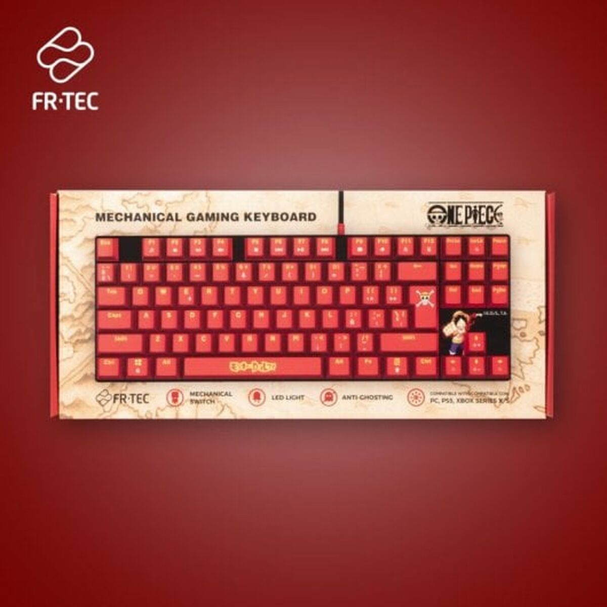 Tangentbord och Mus FR-TEC OP4001 QWERTY Bordeaux - 8