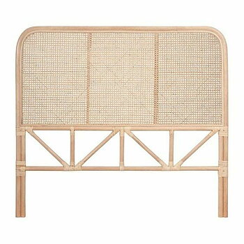 Sänggavel DKD Home Decor Naturell Rattan 178 x 4 x 128 cm