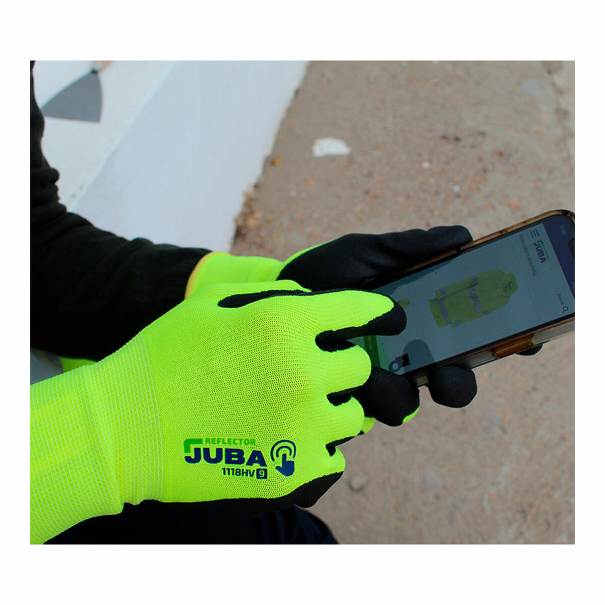 Arbetshandskar JUBA Eco-Nit Foam Gul - 2