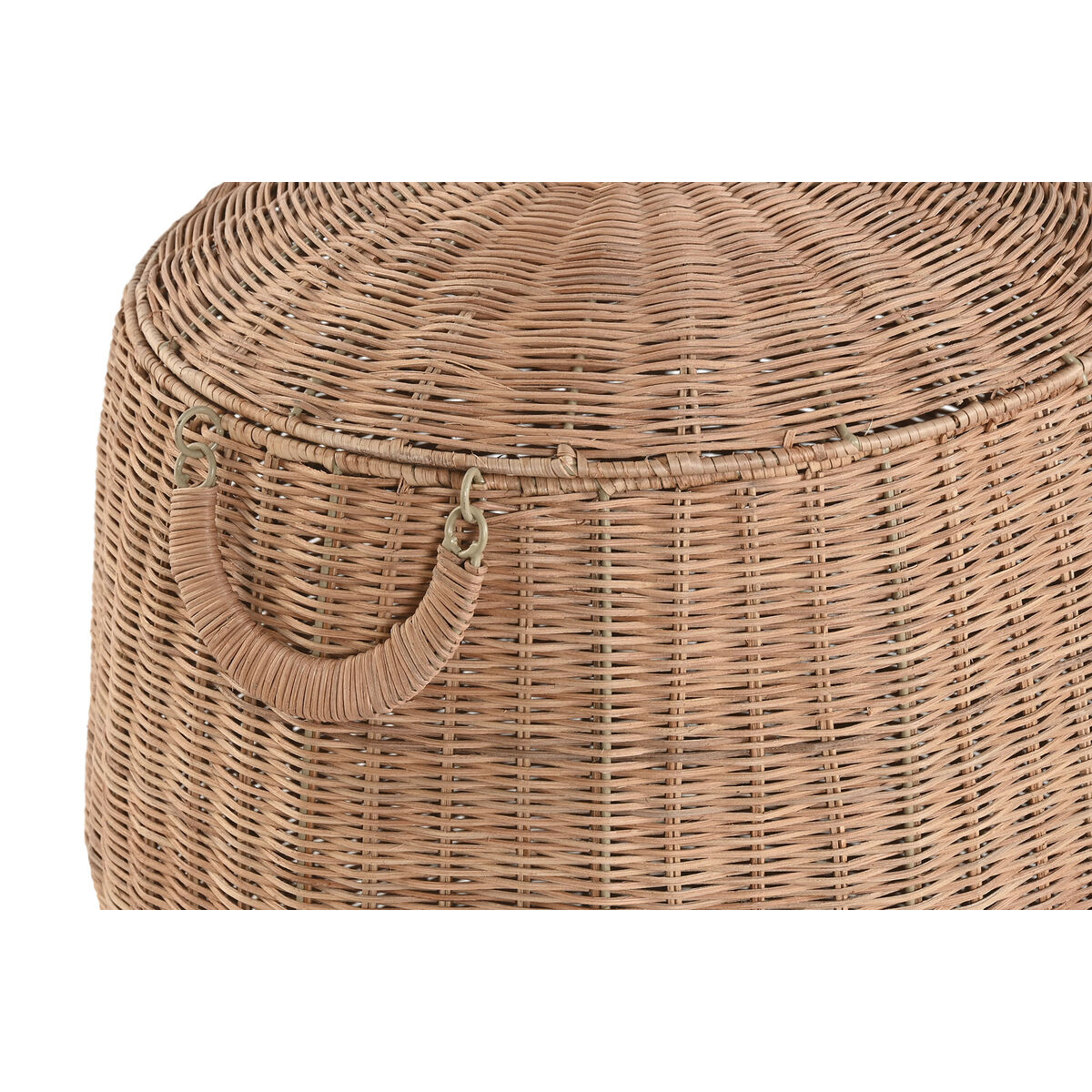 Dekorationslåda Home ESPRIT Naturell Metall Tropiskt (2 Delar) - 2