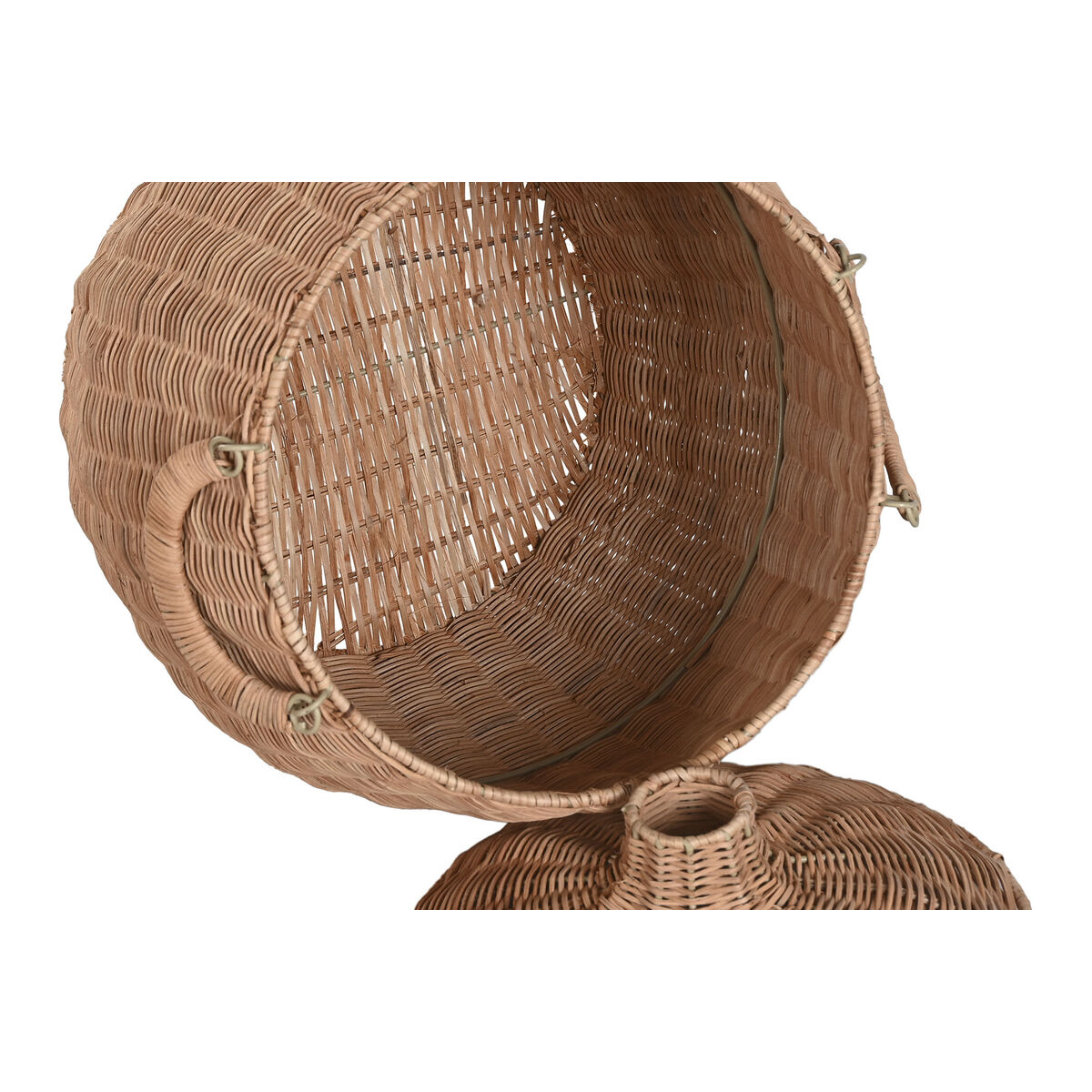 Dekorationslåda Home ESPRIT Naturell Metall Tropiskt (2 Delar) - 3